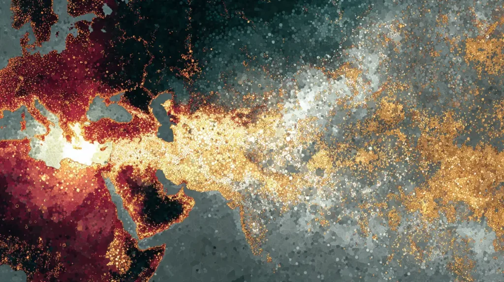 Abstract visualization of the britisch empire